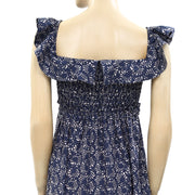 Apiece Apart Lamu Smocked Midi Dress S 4