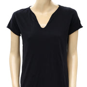 Zadig & Voltaire Tunisien Mc Solid Black T-shirt Top