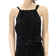 Sezane Nastasia Black Maxi Long Dress