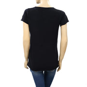 Zadig & Voltaire Tunisien Mc Solid Black T-shirt Top