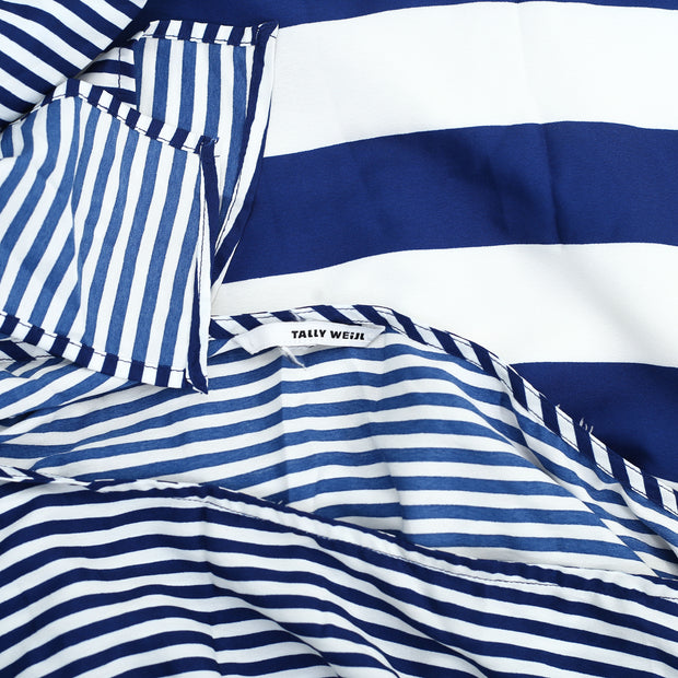Tally Weijl One Shoulder Striped Printed Tunic Mini Dress XS