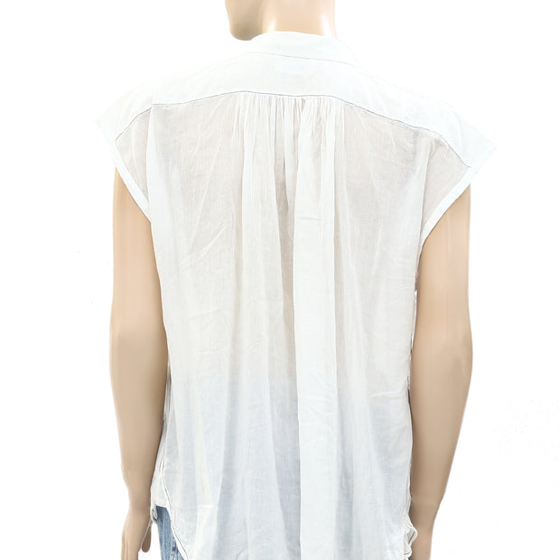 Zadig & Voltaire Ivory Kimono Tunic Top
