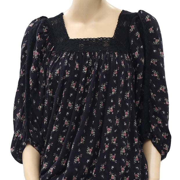 Denim & Supply Ralph Lauren Floral Print Oversized Top