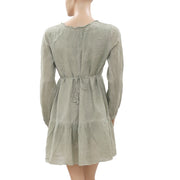 Tara Collection Striped Ruffle Mini Dress M