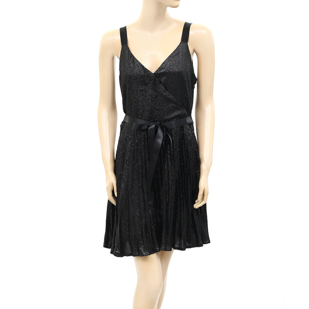 JOIE Itara Sequin Black Mini Dress M