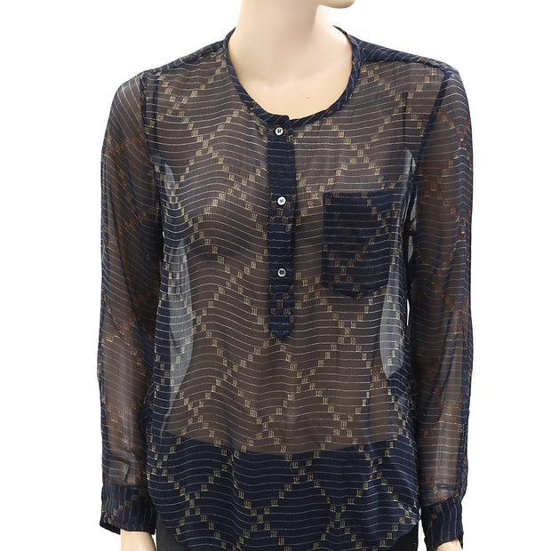 Isabel Marant Etoile Printed Tunic Shirt Top S-36