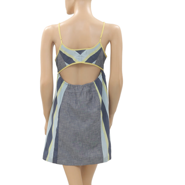 Staring at Stars Urban Outfitter Pop Bound Chambray Mini Dress XS