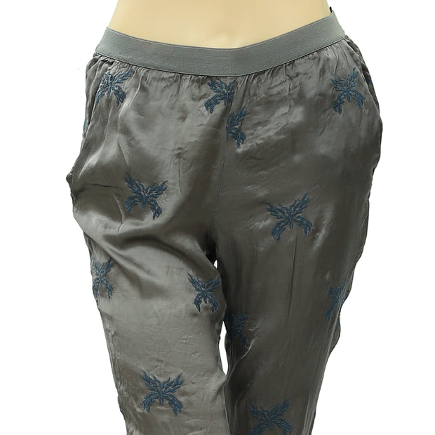 Zadig & Voltaire Pale Brod Embroidered Gray Skinny Pants S