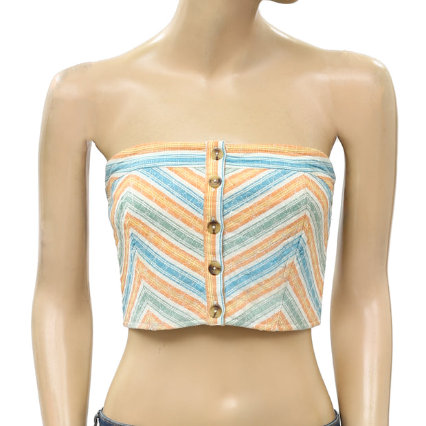 BDG Urban Outfitters Jackie-Joe Strapless Chevron Tube Crop Top M