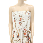 All Saints Ellie Dorado Smocked Tube Midi Convertible Skirt Dress