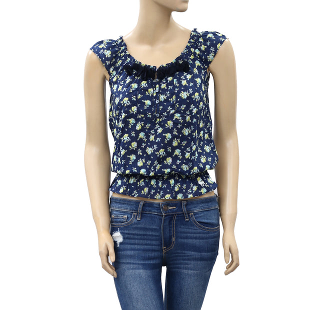 Abercrombie &amp; Fitch 花卉印花衬衫上衣 XS