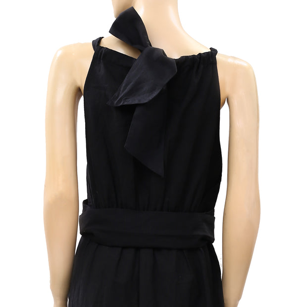 Sezane Nastasia Black Maxi Long Dress