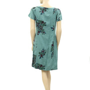 Indi & Cold Floral Printed Ruffle Shift Mini Dress S