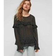 All Saints Spitalfields London Embroidered Blouse Top M