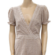 Free People Striped Boundry Jumpsuit Dress S 4
