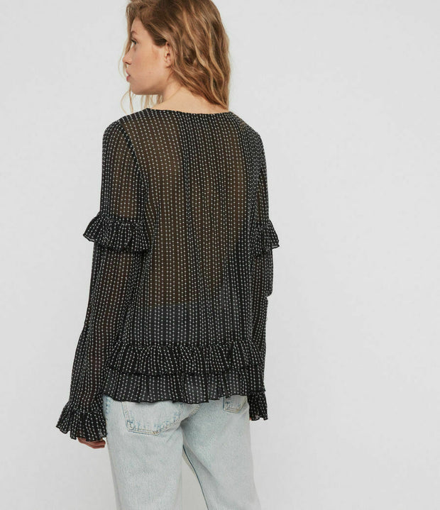 All Saints Spitalfields London Embroidered Blouse Top M