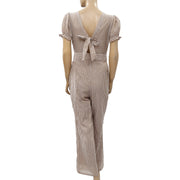 Free People Striped Boundry Jumpsuit Dress S 4