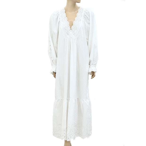 HappyxNature Kate Hudson Eyelet Embroidered Maxi Dress