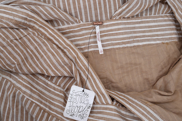 Free People Striped Boundry Jumpsuit Dress S 4