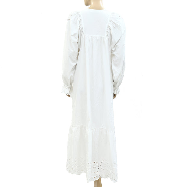 HappyxNature Kate Hudson Eyelet Embroidered Maxi Dress