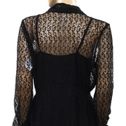 Free People We The Free Lou's Shirt Mesh Embroidered Mini Dress