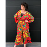 Rhode Women's Red Blake Printed Cotton-voile Jumpsuit Dress