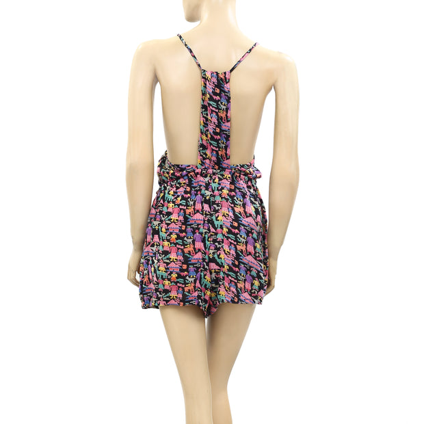 Staring At Stars Urban Outfitters Print Open Back Playsuit Romper Dress