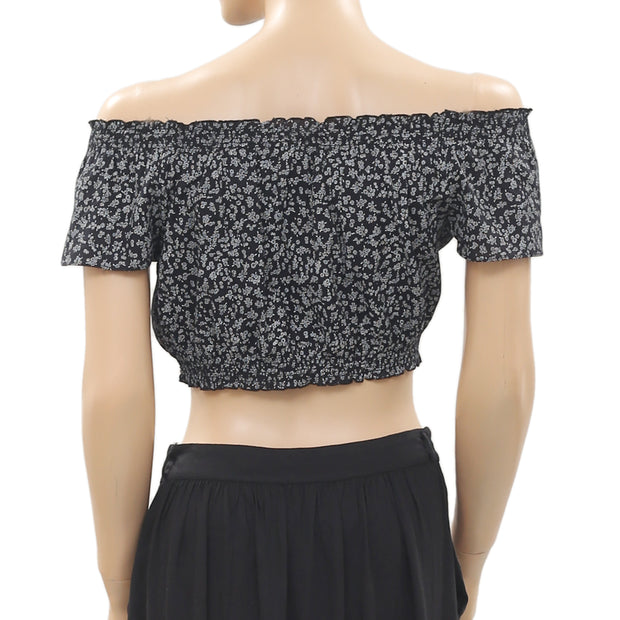 Kimchi Blue Urban Outfitters Print Off Shoulder Crop Top Maxi Skirt Set S