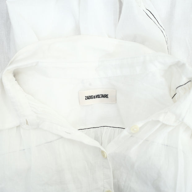 Zadig & Voltaire Ivory Kimono Tunic Top