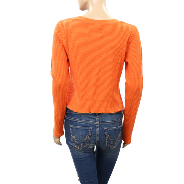 Urban Outfitters UO Shawni Free Your Mind Thermal Tee Cropped Top