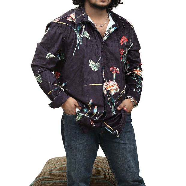 ASOS DESIGN Men's Casual Deep Floral Printed Shirt 3XL PS
