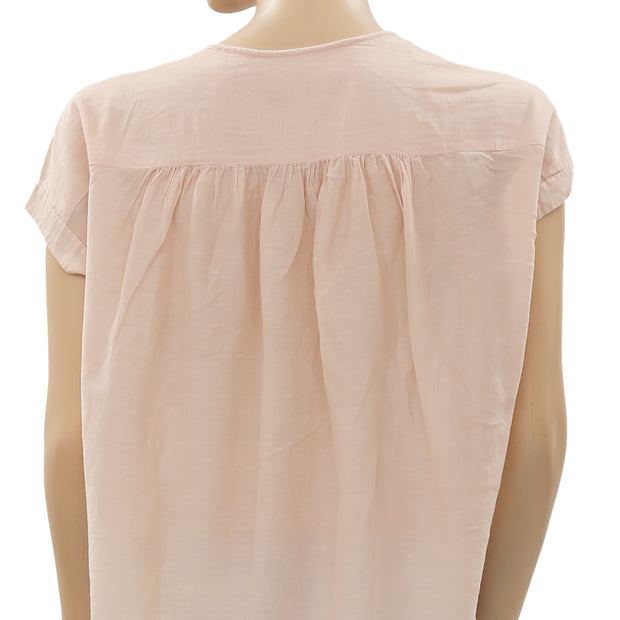Des Petits Hauts Sirocco Palmier 桃色衬衫衬衫上衣 S