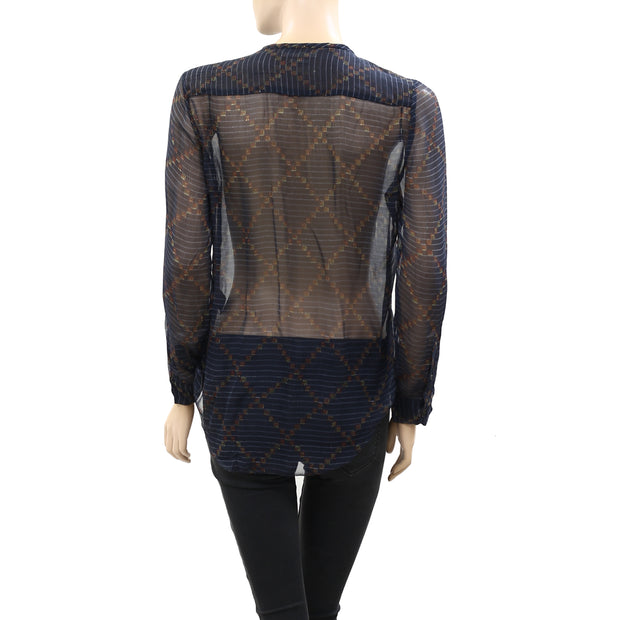 Isabel Marant Etoile Printed Tunic Shirt Top S-36