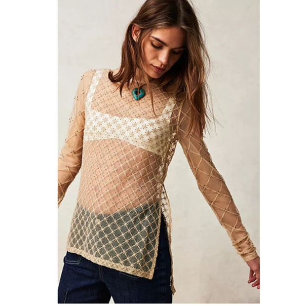 Free People Cross My Heart Tunic Top