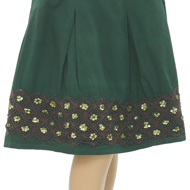 Almatrichi Sequin Embellished Embroidered Skirt S