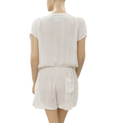Lilka Anthropologie Long Weekend Embroidered Romper S