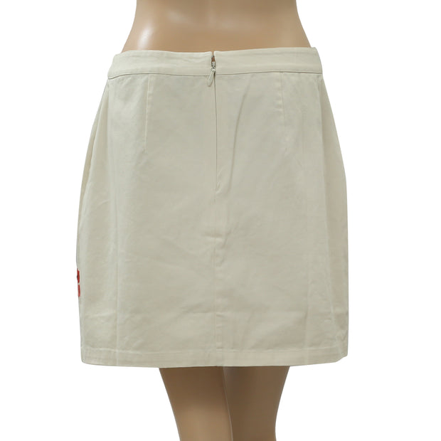 Topshop Floral Embroidered Mini Skirt S