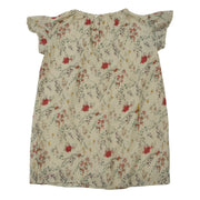 Bonpoint Kids Girls Floral Printed Blouse Top Lace Beige 6 Year