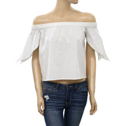 Free People Solid Off Shoulder Blouse Top XS