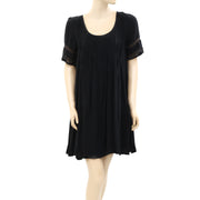 Old Navy Lace Pintuck Black Mini Dress XS