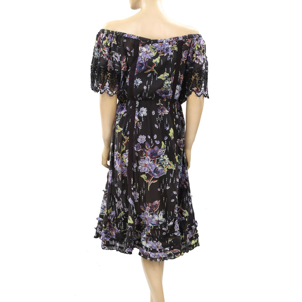 Free People Off Shoulder Floral Printed Dress S