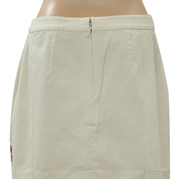 Topshop Floral Embroidered Mini Skirt S