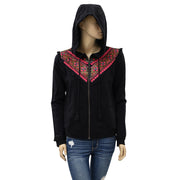 Akemi + Kin Anthropologie Embroidered Terry Hoodie Top S