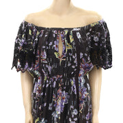 Free People Off Shoulder Floral Printed Dress S