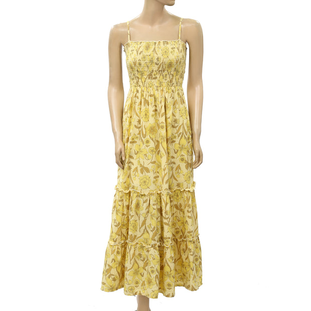 Urban Outfitters UO Athena Smocked Midi Dress