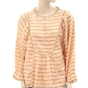 Apiece Apart Cala Bib Blouse Top M 8