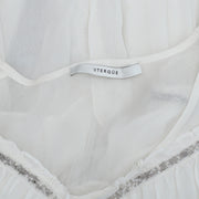 Uterque Embellished Blouse Top S