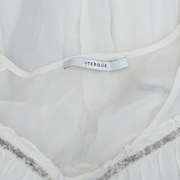 Uterque Embellished Blouse Top S