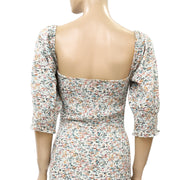 Urban Outfitters 花卉抽褶迷你连衣裙 S