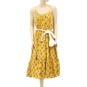 Rhode Resort Lea Floral-Print Cotton Midi Dress XS
